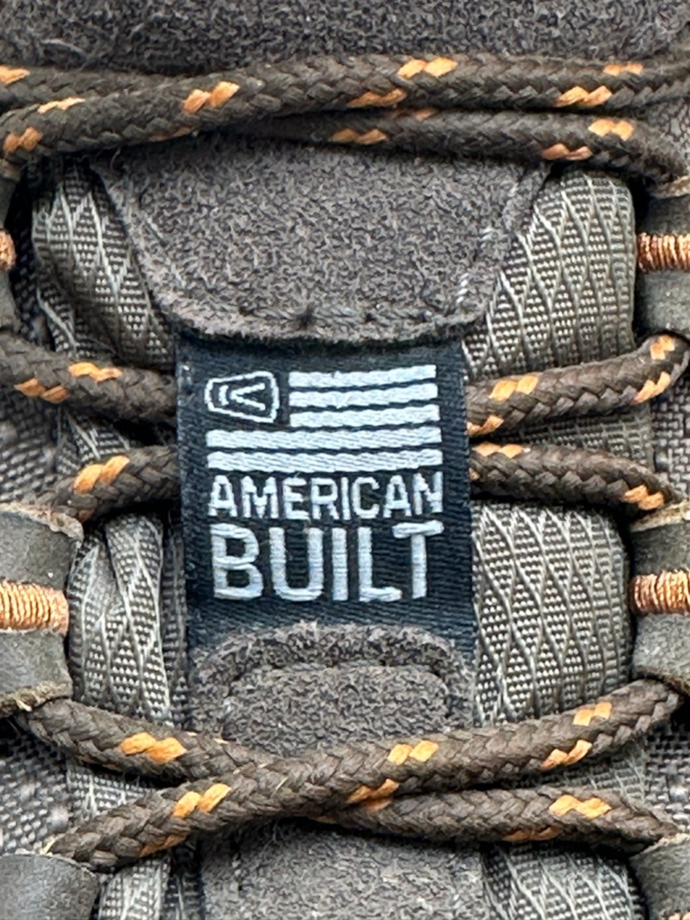 KEEN Men's Brown Orange Waterproof Hiking Shoes American Built Work Sz 10.5 - Picture 13 of 14